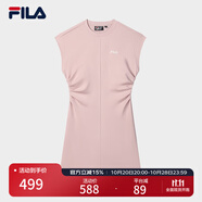 FILA 斐樂官方女裝針織連衣裙2025夏季新款時(shí)尚休閑無袖收腰裙子 赤粉色-PK 2XL 180/96A/XXL