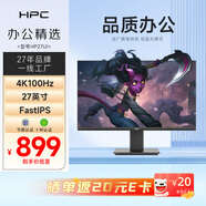 HPC27英寸顯示器4K高清 原生100Hz IPS 95%P3高色域 濾藍光不閃屏 專(zhuān)業(yè)設計電腦顯示屏幕 HP27UI