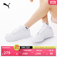彪馬（PUMA）經(jīng)典復(fù)古透氣小白鞋男女情侶款百搭休閑板鞋CAVEN 384953 白-白-銀色-02 37