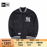 NEW ERA紐亦華MLB棒球NY夾克刺繡春秋男女情侶運動(dòng)休閑外套 13546435-黑色 NY S