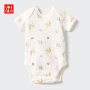 優(yōu)衣庫嬰幼兒寶寶JOP包臀衣短袖1件裝連體衣478354 478355 478356 478354/01乳白色(套頭款) 90cm