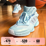 adidas「千絲甲」Pro Ventilate團(tuán)隊(duì)款緩震實(shí)戰(zhàn)籃球鞋男阿迪達(dá)斯 白色/墨水藍(lán)/粉藍(lán)(推薦腳型偏胖選大半碼)   40