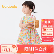 巴拉巴拉女童連衣裙寶寶裙子嬰兒公主裙2025夏裝甜美時尚洋氣209225111002