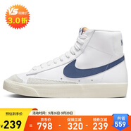 耐克NIKE運動板鞋高幫女BLAZER MID '77運動鞋CZ1055-125白藍36