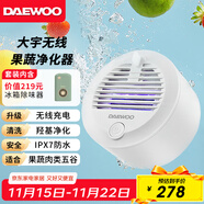 大宇果蔬清洗機 果蔬清洗器 無(wú)線(xiàn)洗菜機 果蔬凈化器家用食材凈化機多功能洗菜神器去農殘蔬菜清洗機QX4 奶糖白QX4+冰箱除味器CW01