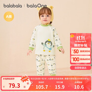 巴拉巴拉balaOne嬰兒套裝男女童長袖睡衣2025秋冬保暖可愛萌208425134201