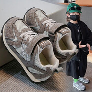 基諾浦（ginoble）兒童運動(dòng)鞋2025年春新款網(wǎng)面透氣男童鞋軟底防滑女童鞋德訓阿甘鞋 灰色【剪標撤柜】 27 鞋內長(cháng)16.6cm