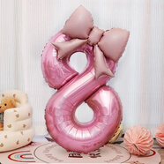 歐妮姿生日場(chǎng)景布置女孩生日道具氛圍男孩派對裝飾蝴蝶結數字氣球8