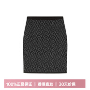 范思哲（VERSACE）SS23度假系列幾何圖案提花短款半身裙休閑短裙女款黑色 黑色 均碼 46