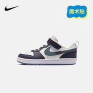 NIKE 耐克童鞋男女童休閑板鞋COURT BOROUGH魔術(shù)貼運動(dòng)鞋小童