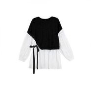 孕婦春裝連衣裙時(shí)尚2025新款潮辣媽個(gè)紅孕婦裝春秋款套裝春季 黑色(單件上衣) L 【100-120斤】