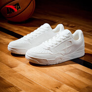 安踏（ANTA）【空域 SKYSPACE】籃球鞋潮流百搭復古休閑簡(jiǎn)約黑低幫文化板鞋男 紙莎白-1 39 (男6.5碼)