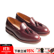 玩累了的孩子·前行吧Loafers  固特異流蘇手工商務休閑英倫樂福鞋 泰慶油蠟皮—酒紅色（A6#） 40