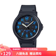 卡西歐（CASIO） 男女手表 學(xué)生運動簡約石英中性小黑表 百搭休閑時尚小表盤 MW-240-2B 43mm表盤