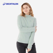 迪卡儂（DECATHLON）保暖戶外抓絨衣外套男女運(yùn)動寬松秋搖粒絨外套沖鋒衣內(nèi)膽 女款-半拉鏈-綠色 S