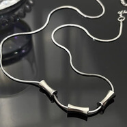 2025新款小蠻腰吊墜項鏈小眾高級感情侶毛衣鏈男配飾冷淡風(fēng)潮飾品 通體鈦鋼50+5