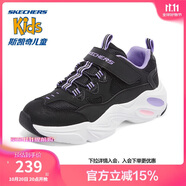 Skechers斯凱奇男女童老爹鞋303900L 女童/黑色/BLK 37 