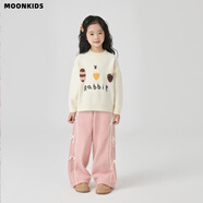 艾卡諾 I.KARNOW女童套裝2026新款秋裝洋氣兒童國風(fēng)衛衣褲子時(shí)髦大童運動(dòng)秋冬衣服 19740米色毛衣+15203粉色加絨闊腿褲 160