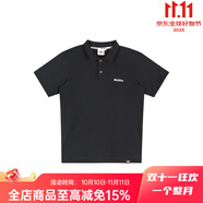 dickies25秋冬 logo字母刺繡 重磅短袖T恤OLO衫 男女工裝風(fēng) 瀝青黑 S