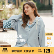 森馬迪士尼米奇家族合作外套女連帽寬松2025春季繡花夾克109125108001