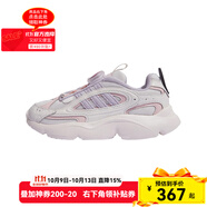 adidas阿迪達斯童鞋新款男女小童三葉草休閑鞋旋鈕百搭運動跑步鞋JS2481 KI8786 31
