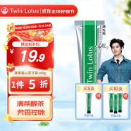 雙蓮（Twin Lotus）泰國進(jìn)口原味植物牙膏成人 中草藥草本研磨黑色 家庭裝100g/160g 清萊高山茶100g*1支