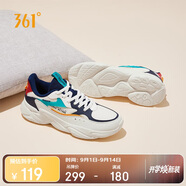 361°運(yùn)動(dòng)鞋男秋季網(wǎng)布復(fù)古輕便厚底休閑老爹跑步鞋子男672036763-2
