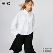 優(yōu)衣庫合作款/女裝棉質(zhì)短襯衫/長(cháng)袖襯衣480485 01 乳白色 S /155/80A