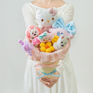 SEVENMOONS小狗玩偶花束公仔女生紀念日禮物生日禮物情人節禮物小眾冰淇淋