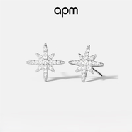 APM 六芒星耳釘女S925銀經(jīng)典時尚星星耳飾耳環(huán)情人節(jié)送人生日禮物 六芒星耳釘（1厘米）