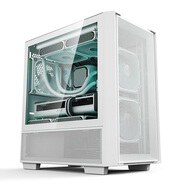 愛(ài)國者（aigo）御風(fēng)JV19白色 電腦臺式主機箱 桌面matx小機箱（網(wǎng)孔通風(fēng)/玻璃側透/240水冷）