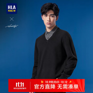 HLA海瀾之家長袖針織衫男輕商務(wù)時尚系列假兩件毛衣男