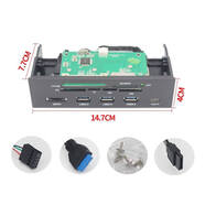 華顧USB3.0前置面板光驅位擴展卡口讀卡器多合一讀卡器5.25內置分線(xiàn)器 三鑫天威【STW-3125】