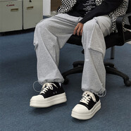 kangnai學(xué)院風(fēng)休閑百搭板鞋男女復古極簡(jiǎn)情侶鞋白色 藍色-J 男碼18453 46