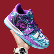 LI-NING李寧同款歐文7氣墊籃球鞋學(xué)生鴛鴦運動(dòng)鞋青少年防滑減震耐磨透氣 830白紫_升級版氣墊 36