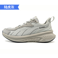 玩覓OneMix秋冬運動(dòng)鞋女輕便減震跑步鞋男皮面軟底鞋超輕 陸虎灰 避震皮面款 38 腳長(cháng)24.0cm