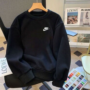 NBA CARES-NIke潮牌美式春季時(shí)尚純棉經(jīng)典圓領(lǐng)衛衣男女情侶休閑運動(dòng)套頭上 耐克-黑色NK07圓領(lǐng)(春秋款 高質(zhì)量) 2XL 耐克-2XL (建議130-150斤)