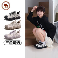 駱駝 女鞋戶(hù)外徒步鞋丑萌鞋休閑運動(dòng)鞋 P24A245634 黑白 37