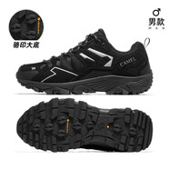 駱駝女鞋秋季戶外運(yùn)動(dòng)鞋女款時(shí)尚休閑鞋透氣耐磨登山徒步鞋子 f13a097035c黑/銀灰男款 44