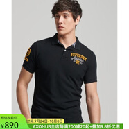 superdry極度干燥/冒險魂短袖t恤男士半袖POLO衫 夏季透氣舒適棉百搭休閑時(shí)尚潮流2025新品 Black黑色 L 碼適合胸圍102-107cm