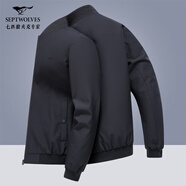 七匹狼外套男秋季夾克男商務(wù)休閑干部上衣棒球領(lǐng)茄克衫中青年男裝服飾