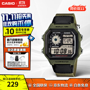 卡西歐（CASIO）手表小方塊 休閑鋼帶防水小銀表AE1200學(xué)生男士手表電子表日韓表 AE-1200WHB-3BVDF