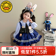 G.DUCKKIDS洛麗塔公主裙女童連衣裙夏季朱迪兒童裙子兔子警官生日蓬蓬裙春秋 25060【春秋款】裙子+腰包尾巴領(lǐng)帶掛件 130 尺碼7~8歲【120-130cm】