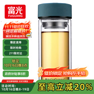 富光 男女士雙層玻璃杯 高硼硅泡茶杯 茶水分離水杯帶茶隔杯子500ml