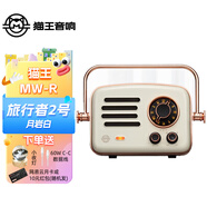 貓王收音機貓王音響旅行者2號手提智能網絡音箱便攜式無線藍牙復古戶外播放器高保真禮物送朋友同學節(jié)日禮品 月巖白