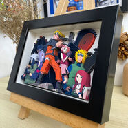 火影忍者3D立體手工畫(huà)鳴人曉組織動(dòng)漫周邊生日禮物送男生朋友同學(xué) 火影曉組織 18*23CM