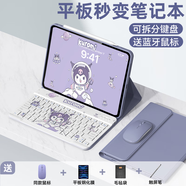 恒達睿適用于蘋(píng)果iPadair7保護套pro11藍牙鍵盤(pán)Air6可愛(ài)10.2/9.7平板10代電腦殼mini7鼠標10.9寸air4卡通 紫色套+星球庫洛米鍵盤(pán)+送四件套 iPad Pro/Air3(10.5英寸)