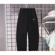 斐樂(lè )（FILA）潮牌女裝2025秋款女士梭織長(cháng)褲寬松純棉休閑褲T11W533810 T11W533810FBK 正黑色 XL