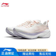 李寧吾適4.0跑步鞋女鞋?科技減震高回彈透氣公園慢跑鞋休閑運動(dòng)鞋女 云霧白/淡蕊橘-5 35