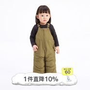 jnby by JNBY新款江南布衣嬰童寬松休閑背帶長(zhǎng)褲24冬男女童嬰兒YOBE10160 733/枯黃 90cm
